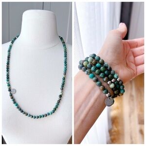 MALA PRAYER Turquoise Beaded MALA 📿 Necklace or Bracelet